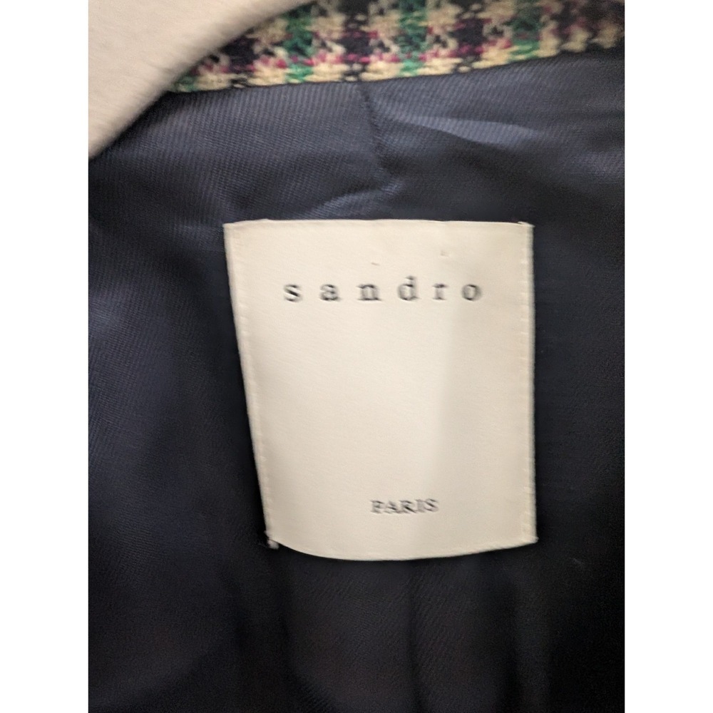Sandro Tribu Houndstooth Wool Blazer - Picture 3 of 5
